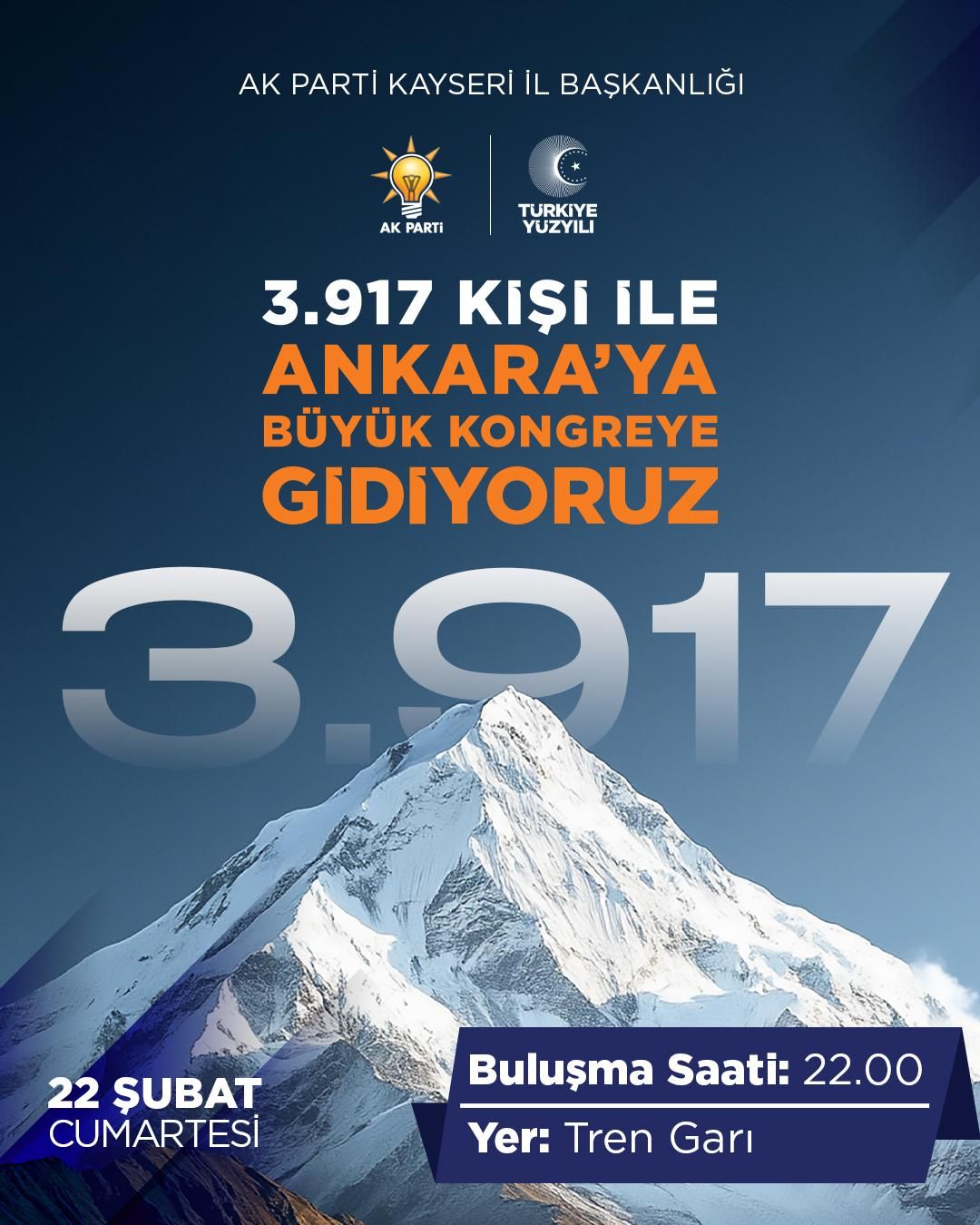 Kayseri’den 3.917 Kişi, AK Parti Büyük Kongresi İçin Ankara’ya Yola Çıkıyor
